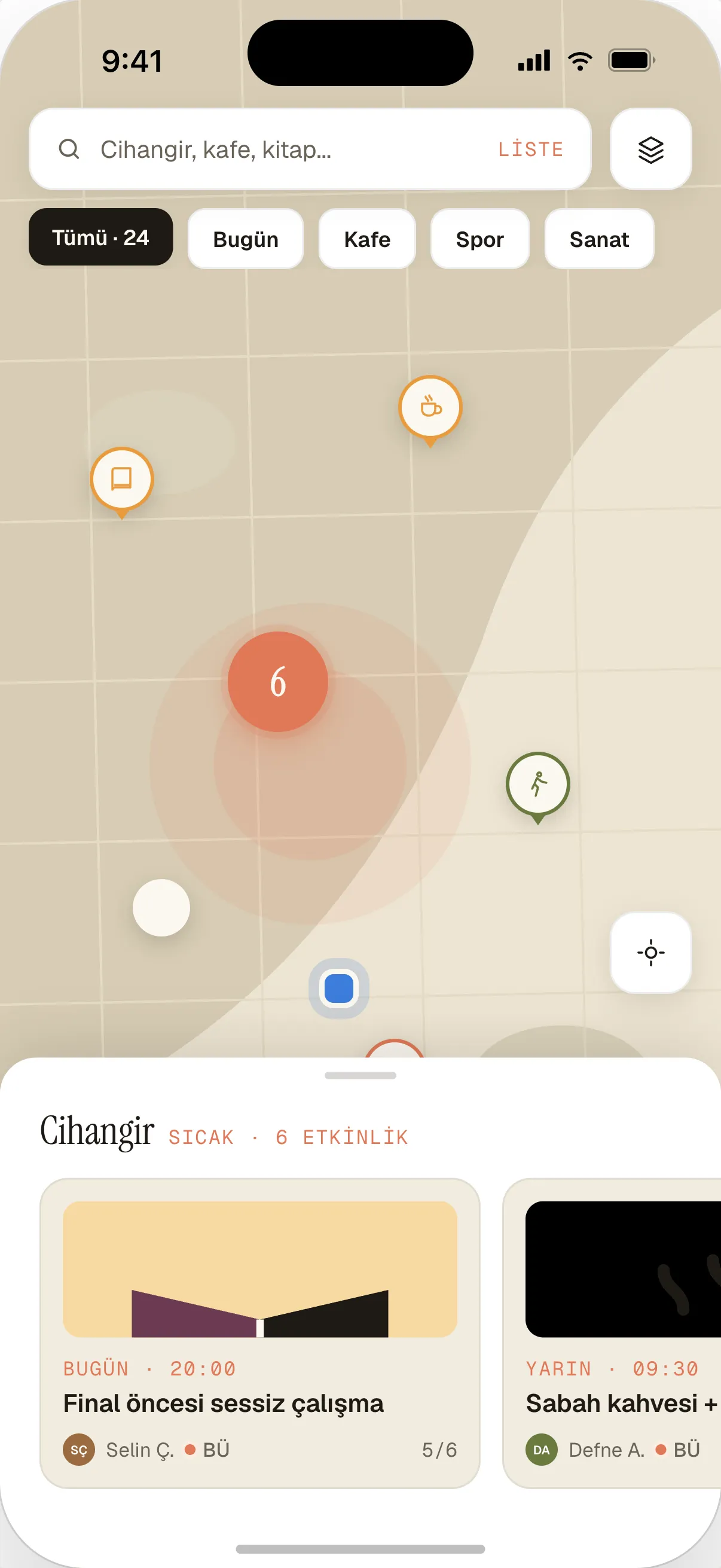 CrossCampus iOS — şehir haritası